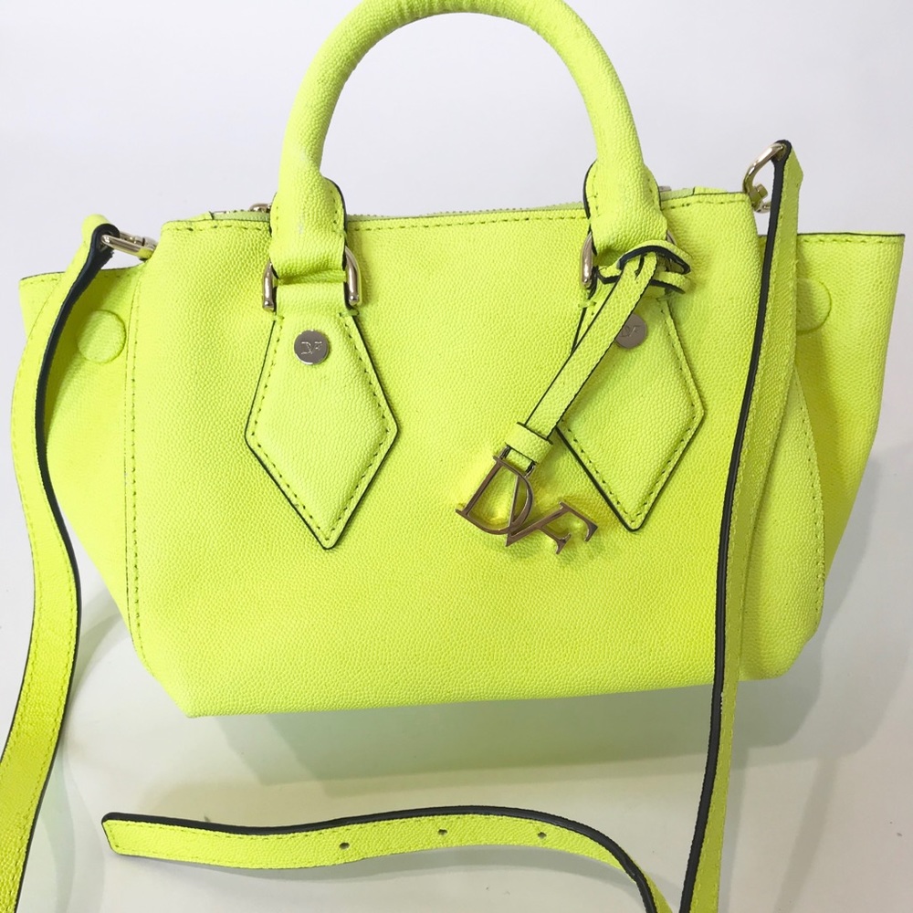 DVF Voyage Itsy Double Zip Caviar Mini Satchel
